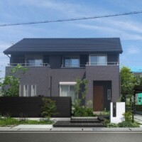 シンプルな切妻屋根の家