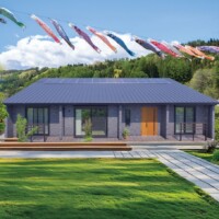 建築実例 勾配天井の広々LDKでつながる平屋暮らし